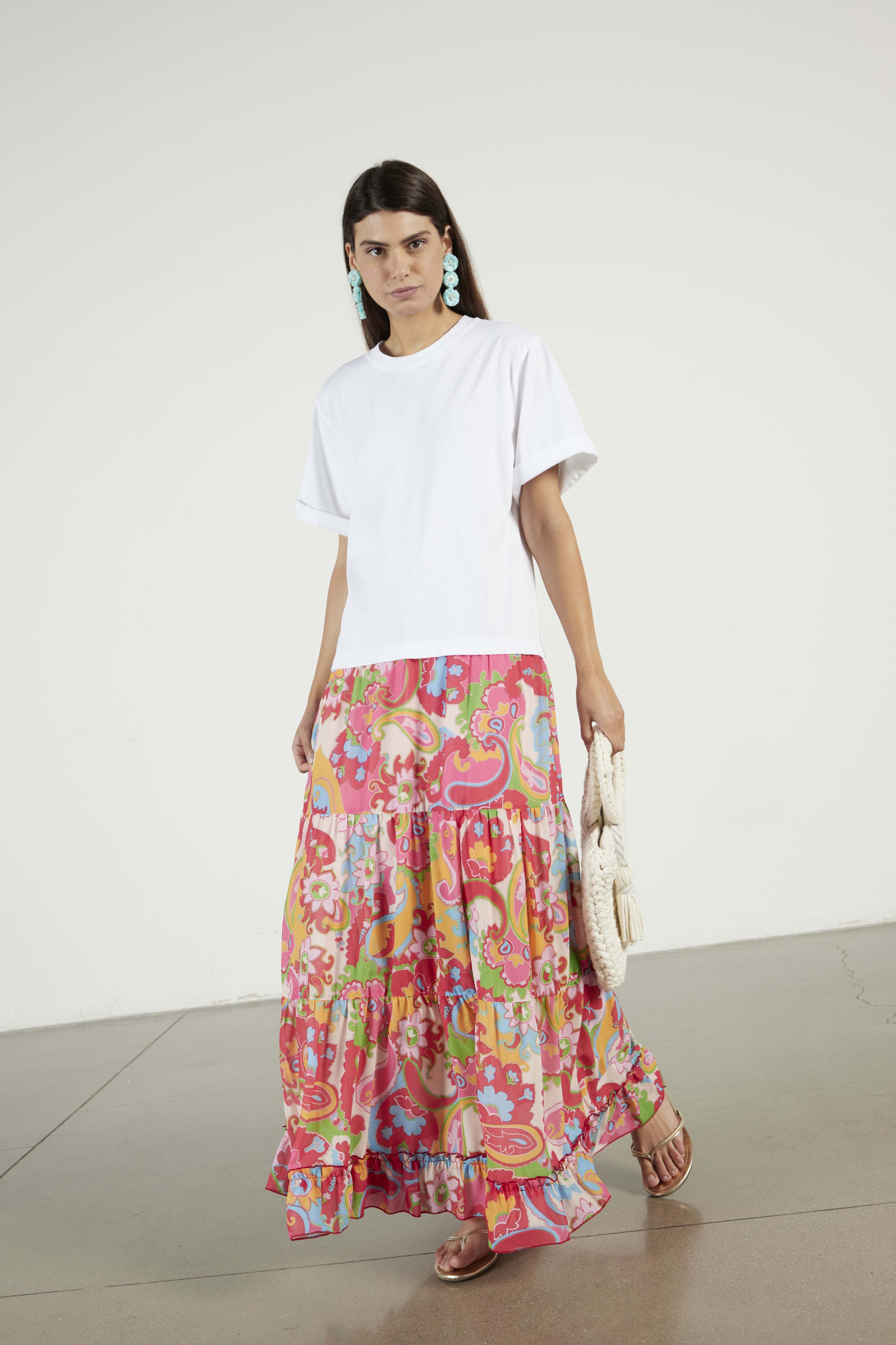 T-shirt Dress With Peasley Orange Print