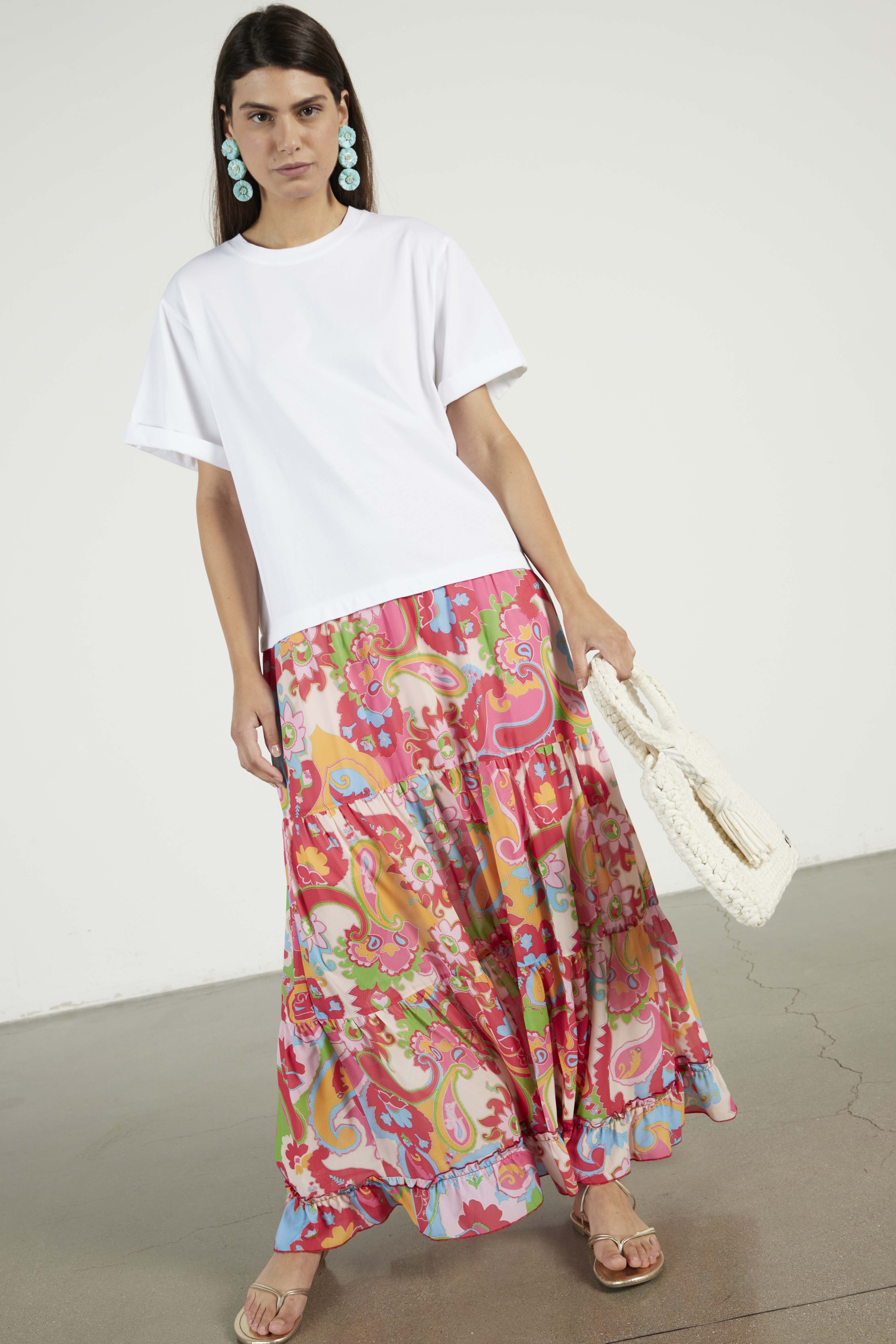 T-shirt Dress With Peasley Orange Print