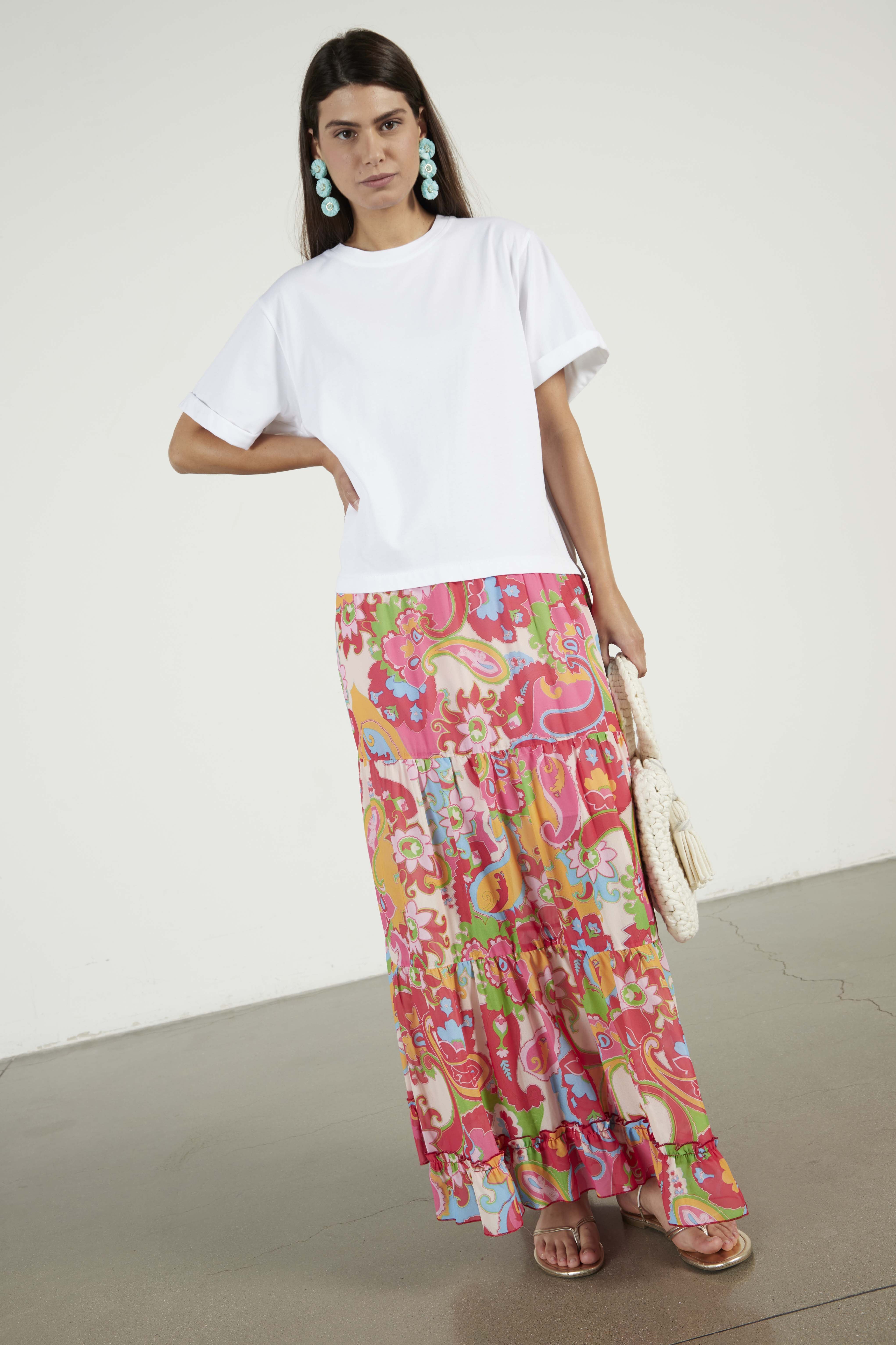 T-shirt Dress With Peasley Orange Print