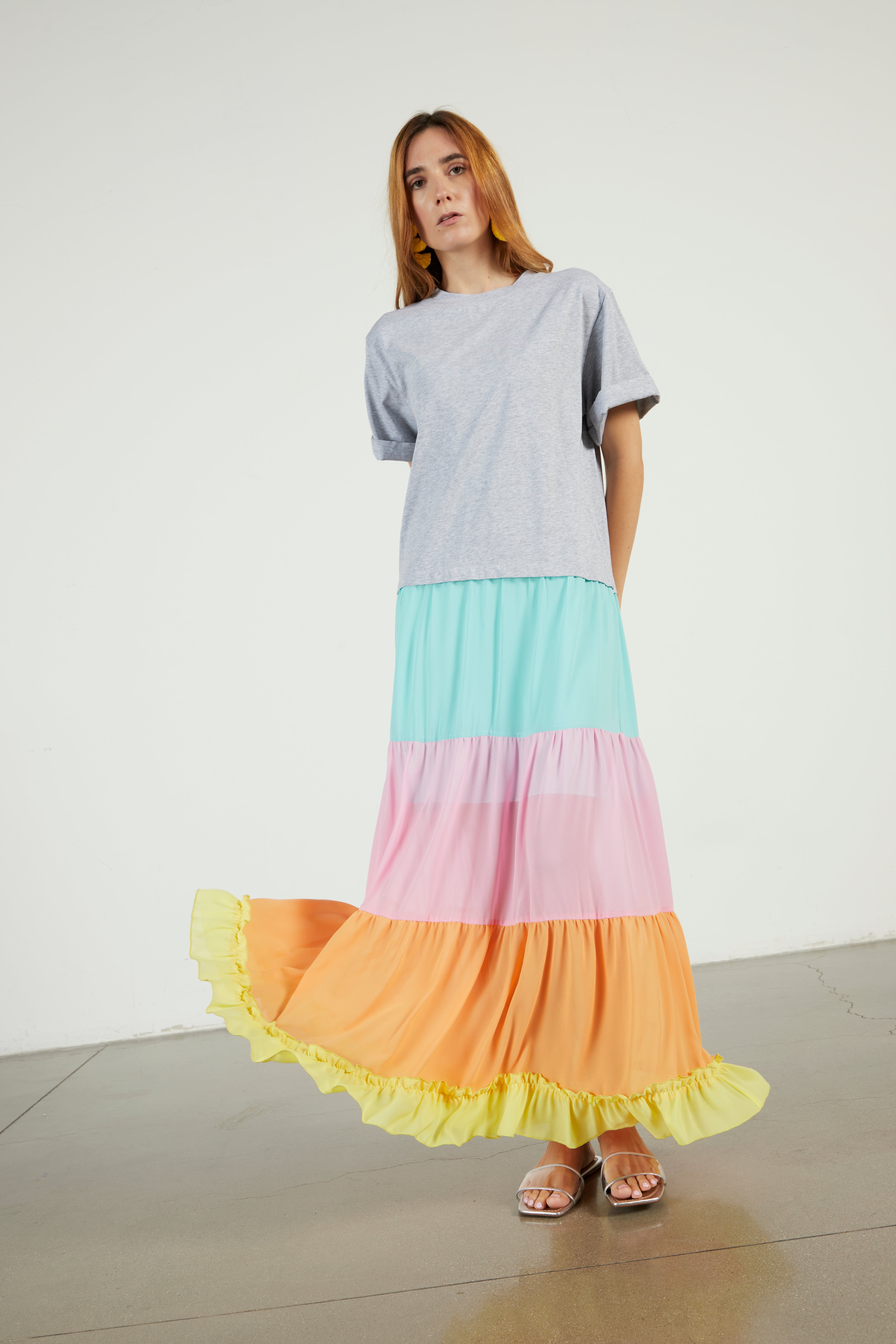 T-shirt Dress With Multicolor Print