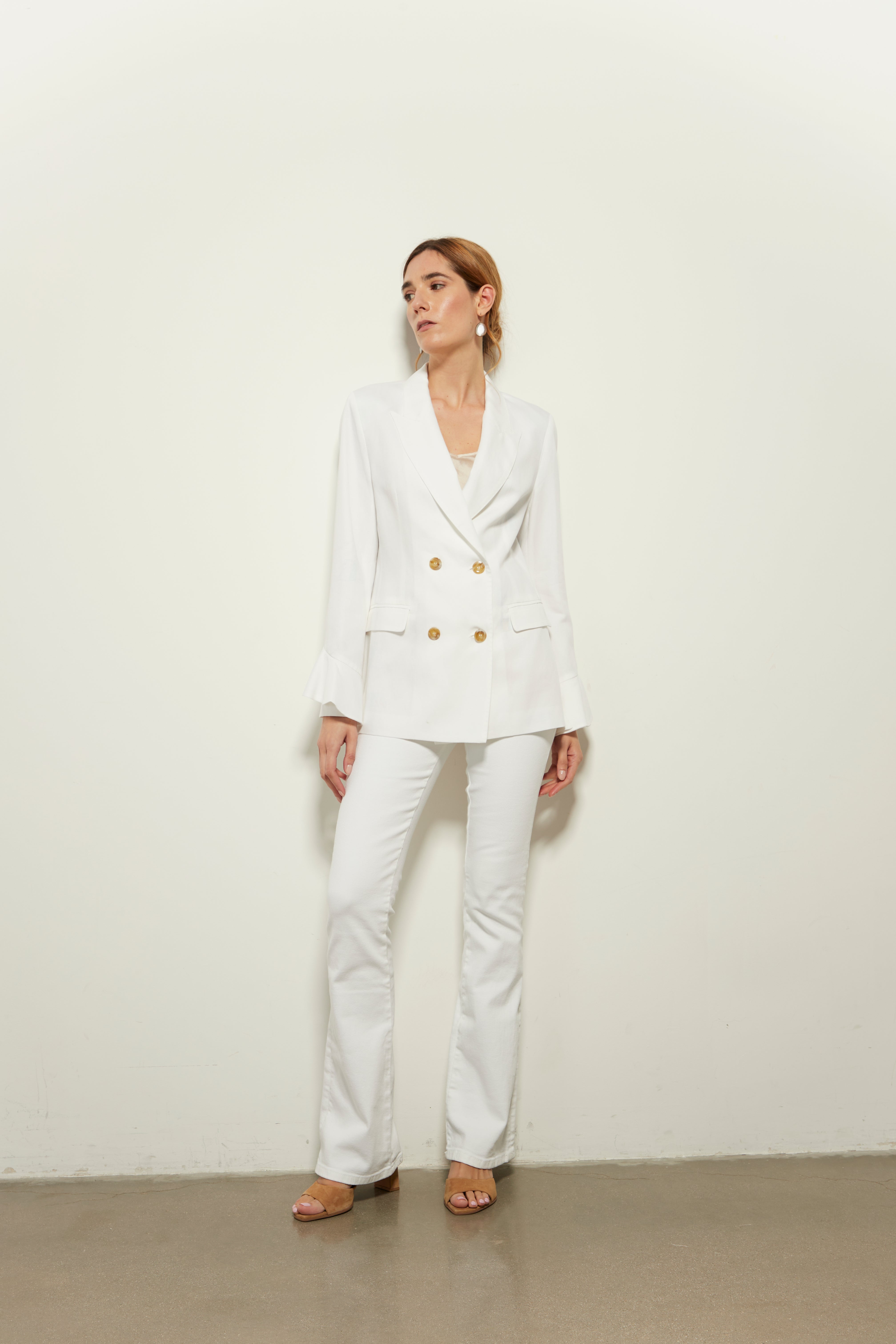 Double-breasted Blazer White