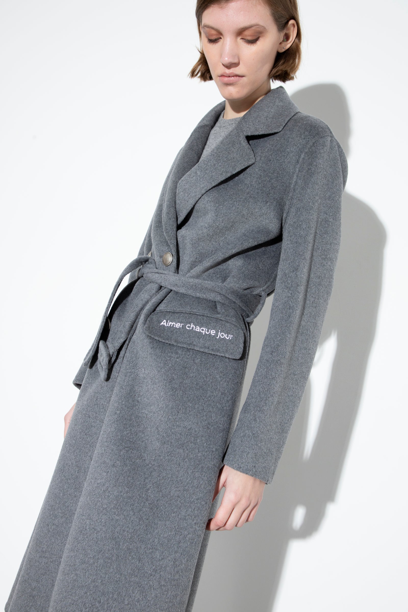 Doublebreasted Wool Coat Grey