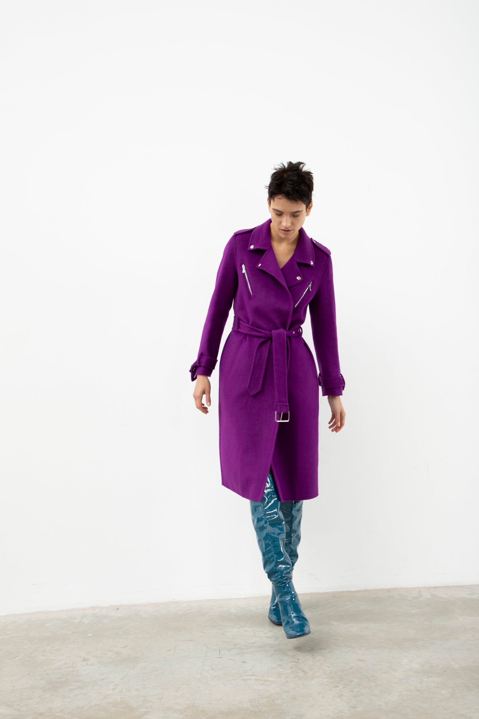 Kiodo Wool Coat Purple