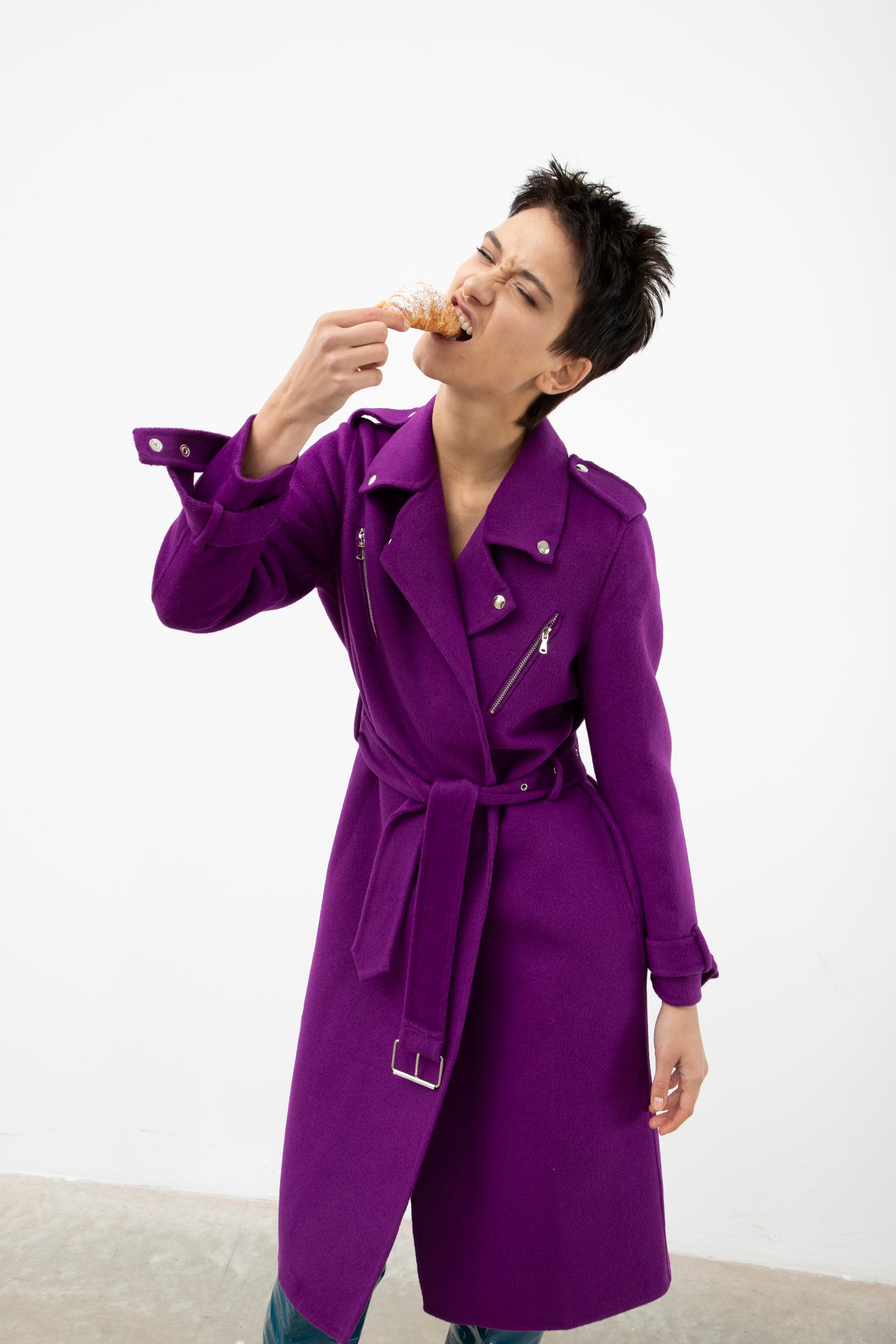 Kiodo Wool Coat Purple