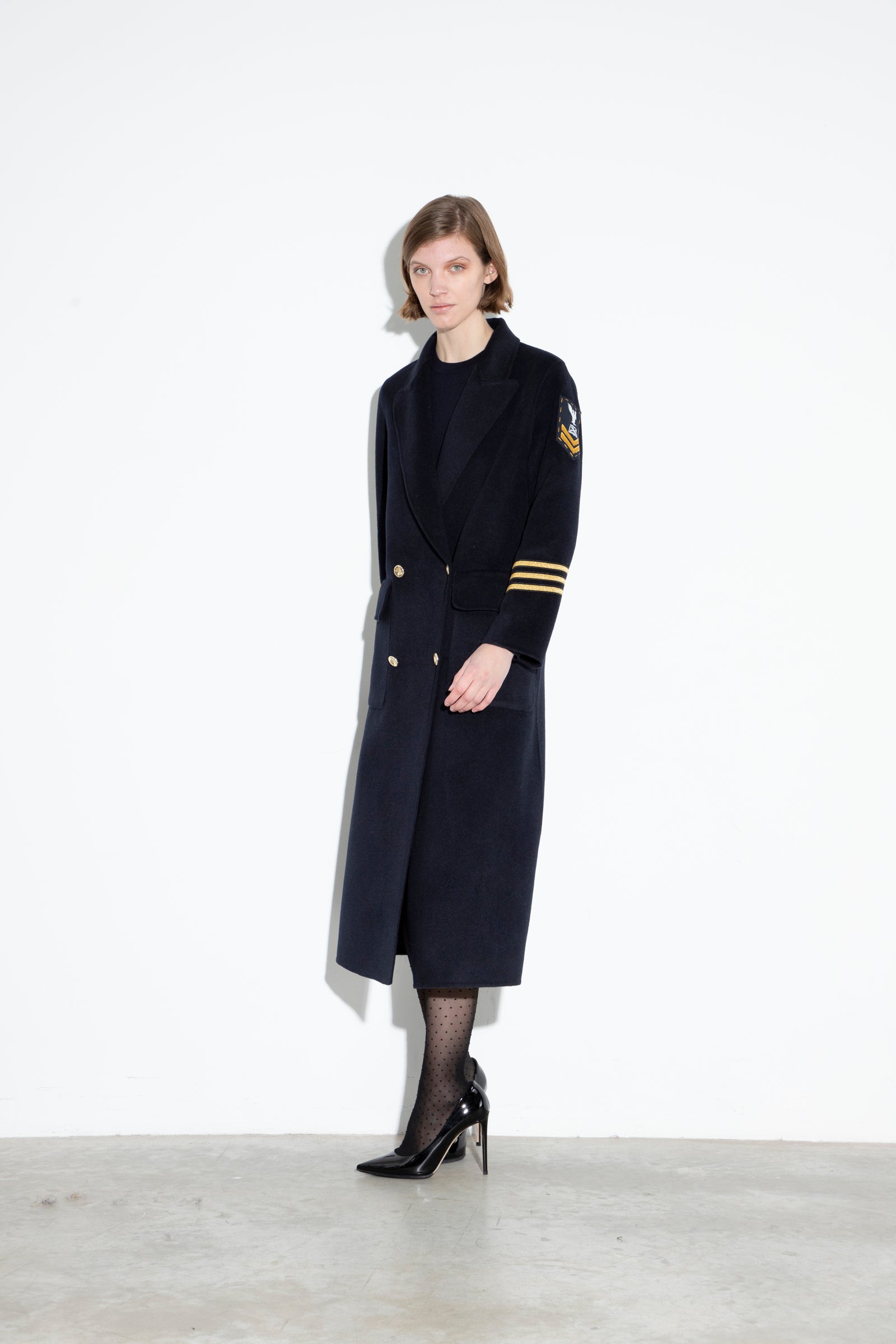 Long Military Coat Blue