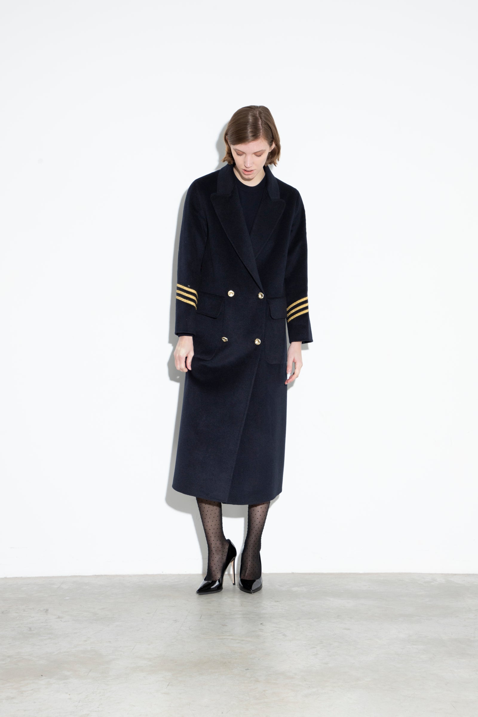 Long Military Coat Blue