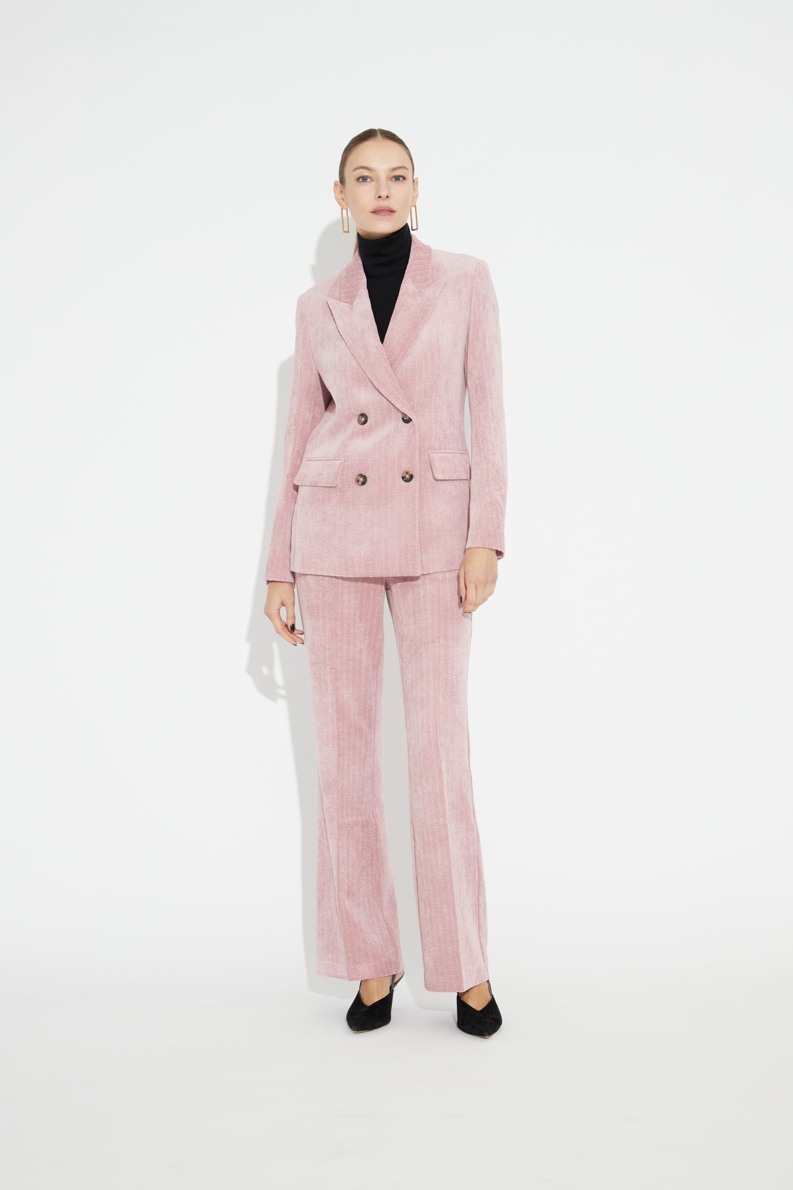 Tailleur With Double Breasted Blazer Pink