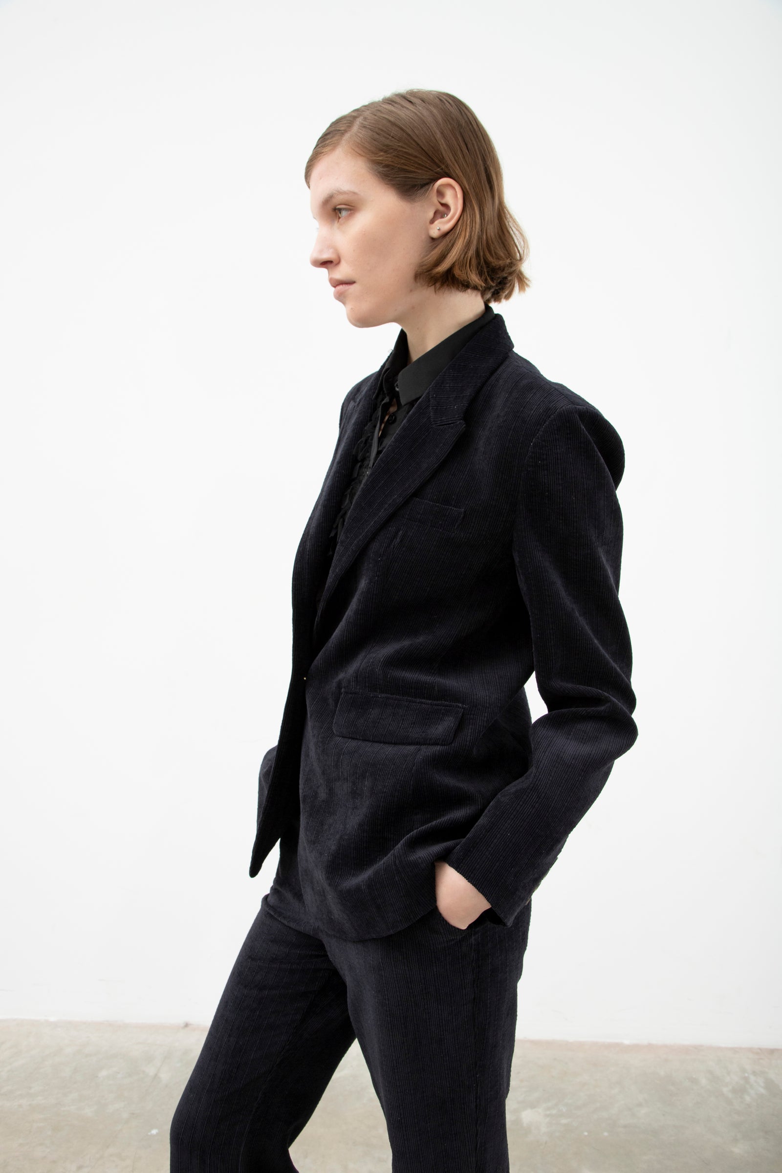 Tailleur With Single Breasted Blazer Black